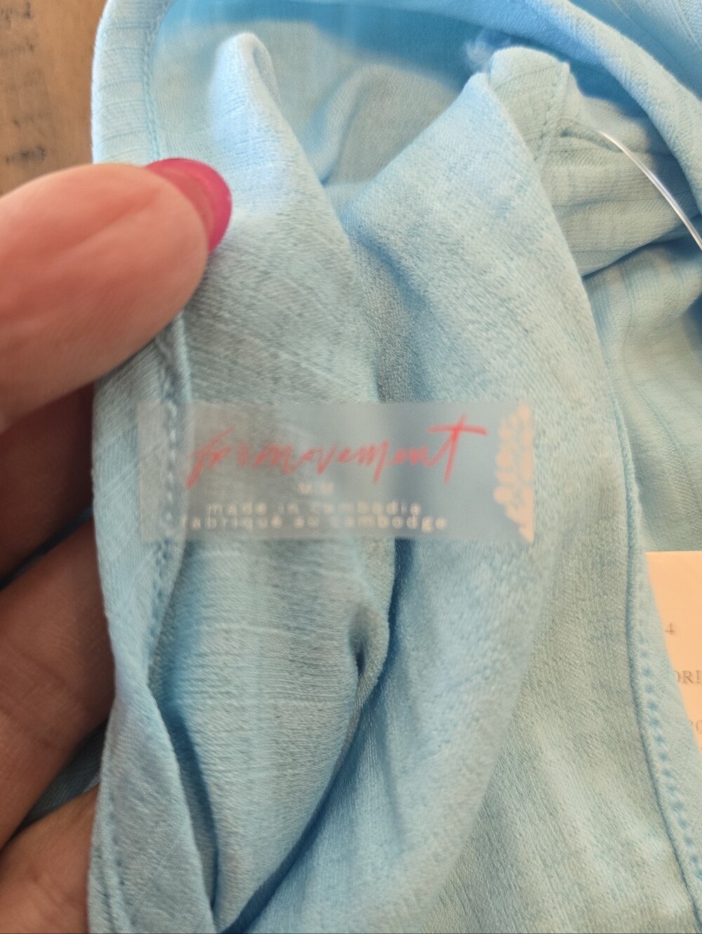 Free People Movement Santorini Blue Ribbed Tank Top M - Picture 4 of 8